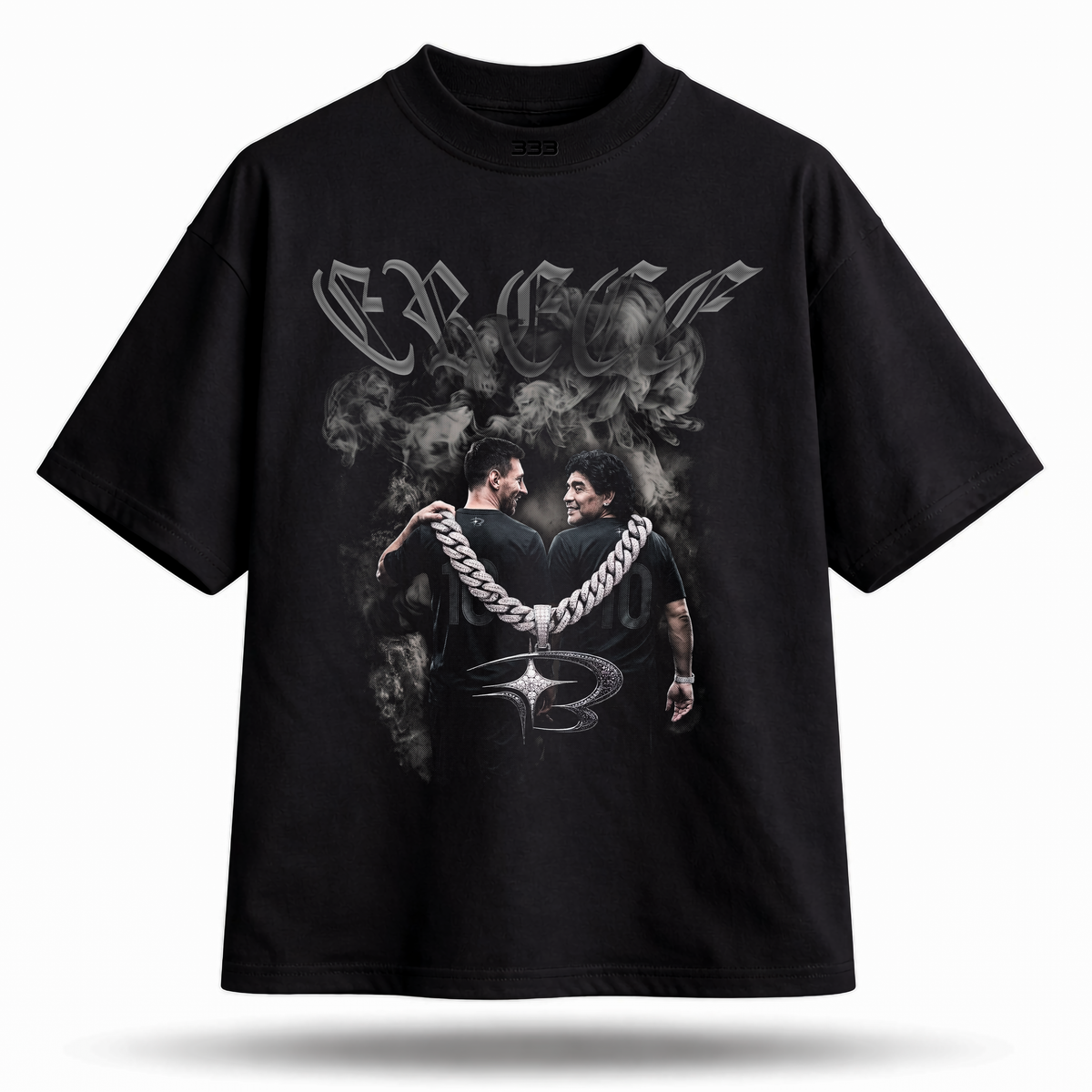 Remera 8622 de Erece Club, vista frontal - homenaje a Maradona y Messi