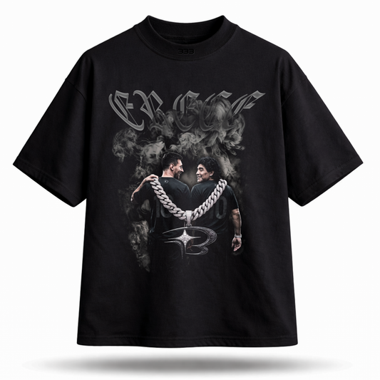 Remera 8622 de Erece Club, vista frontal - homenaje a Maradona y Messi