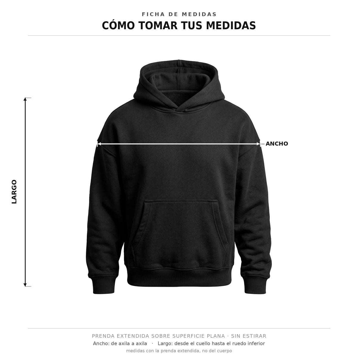 Guía de talles Erece Club - cómo tomar medidas del buzo